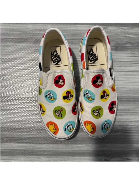 Vans Shoes - Vans Women’s Slip-On Sneakers - White with Multicolor Disney Characters